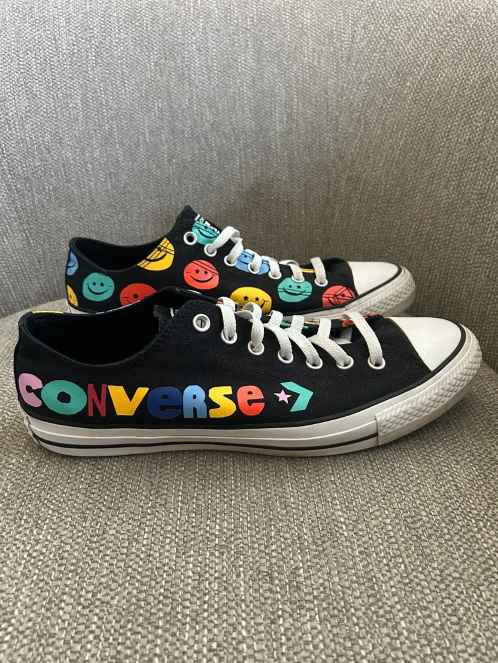 Converse Chuck Taylor All Star Low "Happy Faces" Sneakers - Picture 3 of 7